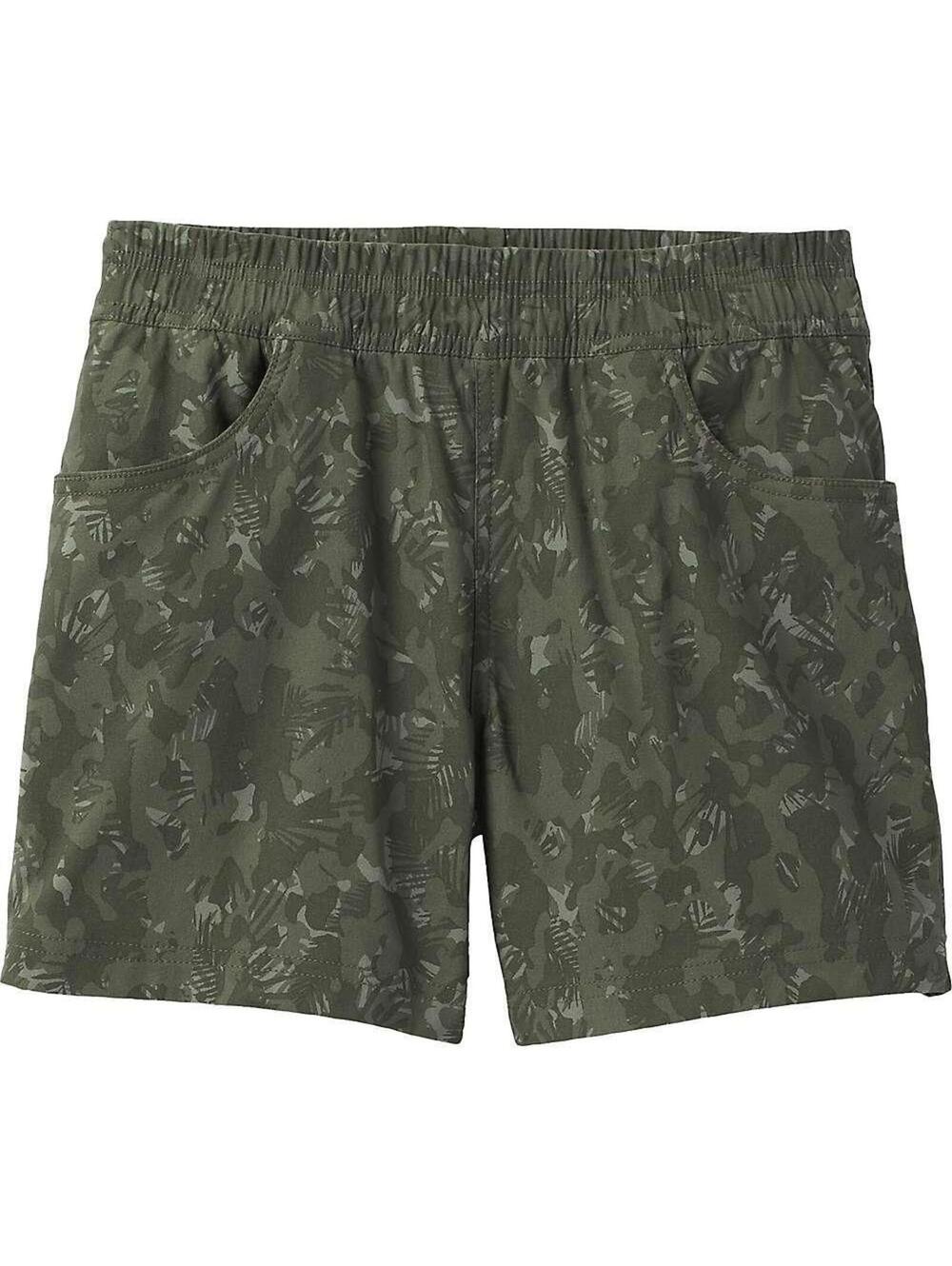 9. PrAna Halle E-Waist Short II Evergreen Camo, Size 6